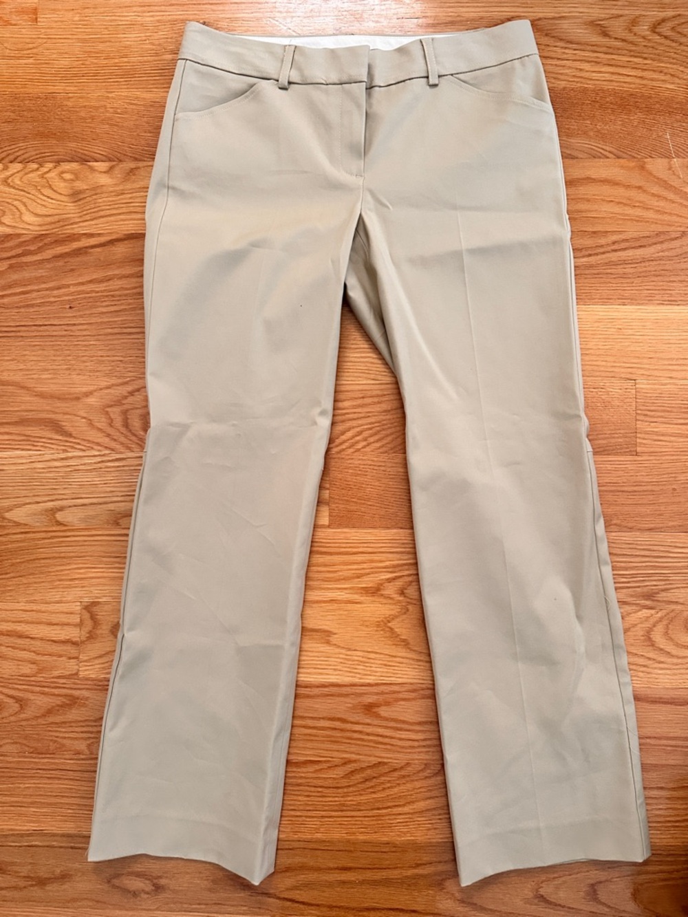 Theory straight leg cotton flat front pants chinos Women’s 6